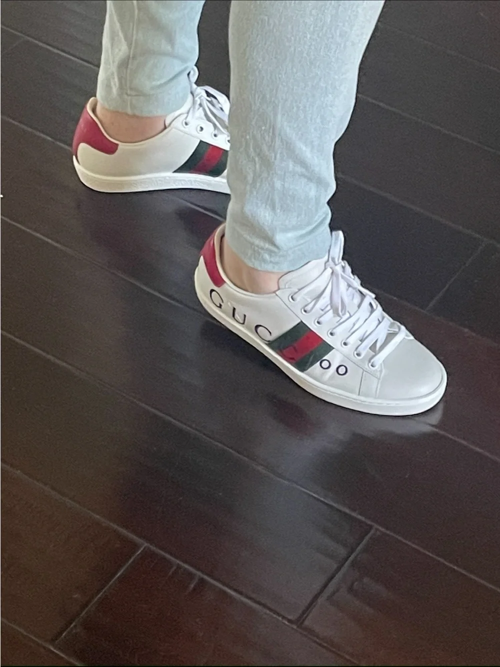 Gucci white leather